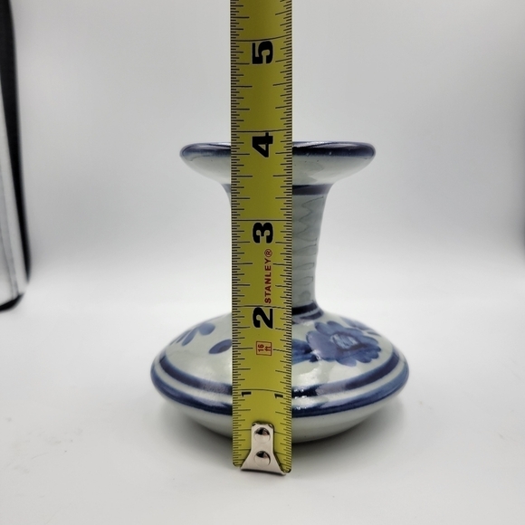 Vintage Small Stoneware Painted Bud Vase - Picture 4 of 5